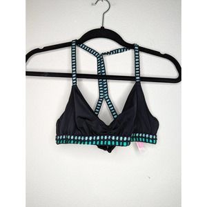 Victoria's Secret Crochet Black Bikini Top Small